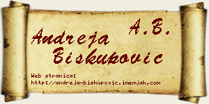 Andreja Biskupović vizit kartica